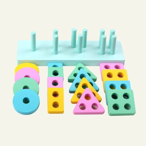 loja chiquititos brinquedo montessori para bebe torre geometrica retangular babycolors 1