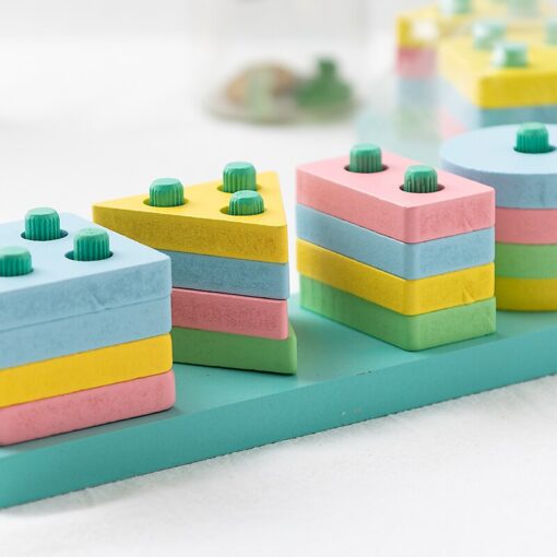 loja chiquititos brinquedo montessori para bebe torre geometrica retangular babycolors infantil 3
