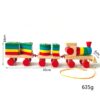 Loja Chiquititos Brinquedo Montessori para Bebê Trem de Madeira com Torres Geométricas