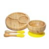 Introdução Alimentar Kit de Bambu com Prato, Tigela e Talheres NatureBaby
