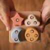 Brinquedo Montessori de Empilhamento de Formas de Silicone Lindo Céu