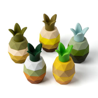 Loja Chiquititos Brinquedo de Montar Abacaxi de Silicone 5 pecas 12