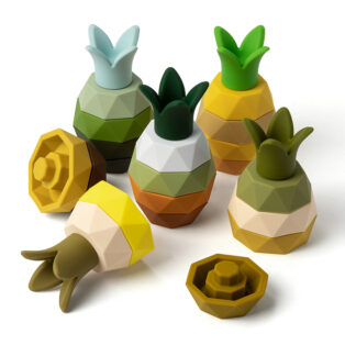 Loja Chiquititos Brinquedo de Montar Abacaxi de Silicone 5 pecas 9