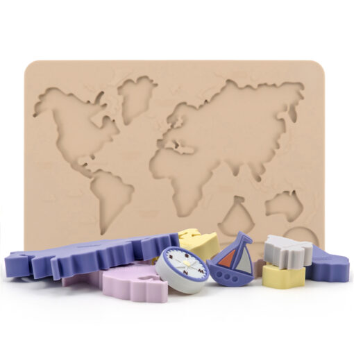 Loja Chiquititos Brinquedo de Silicone Quebra Cabeca Mapa Mundi 5